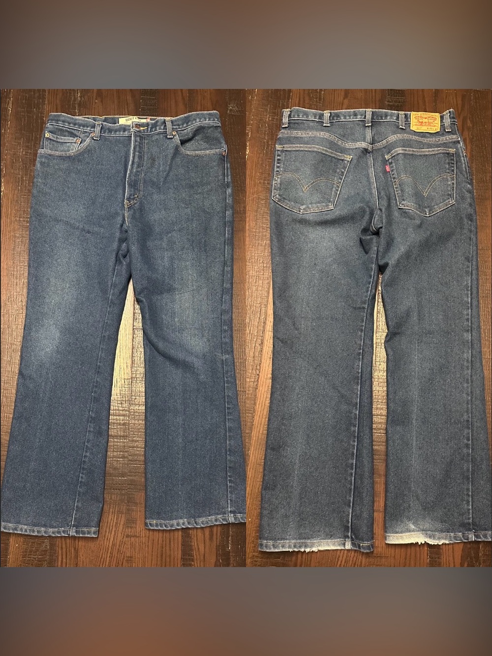 Levi 517 Bootcut Blue Jeans Tag 40x32 - Measures 38x30 See Pics Vtg